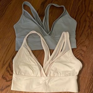 Aerie sports bras Size M. Pink and Grey